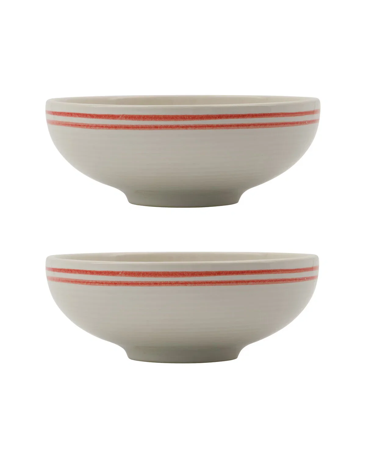 Bowl - Bistro - Red/White - Set of 2