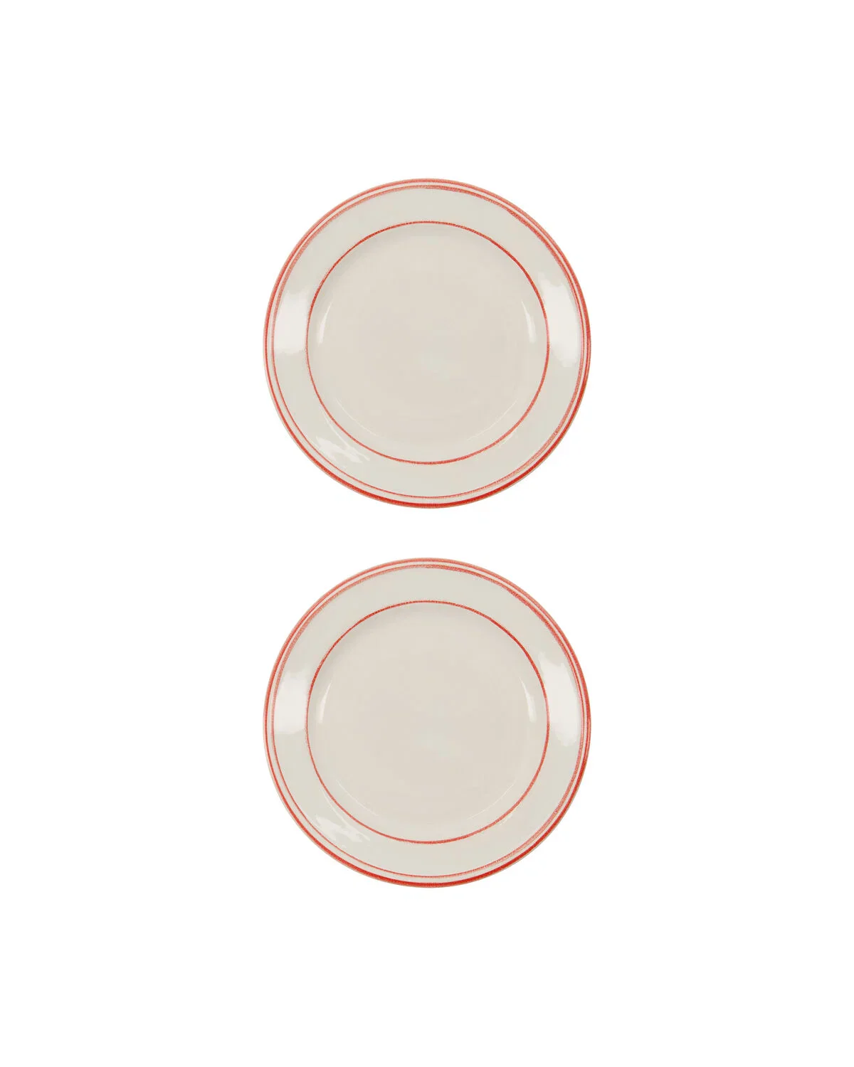 Lunch Plate - Bistro - Red/White - Set of 2