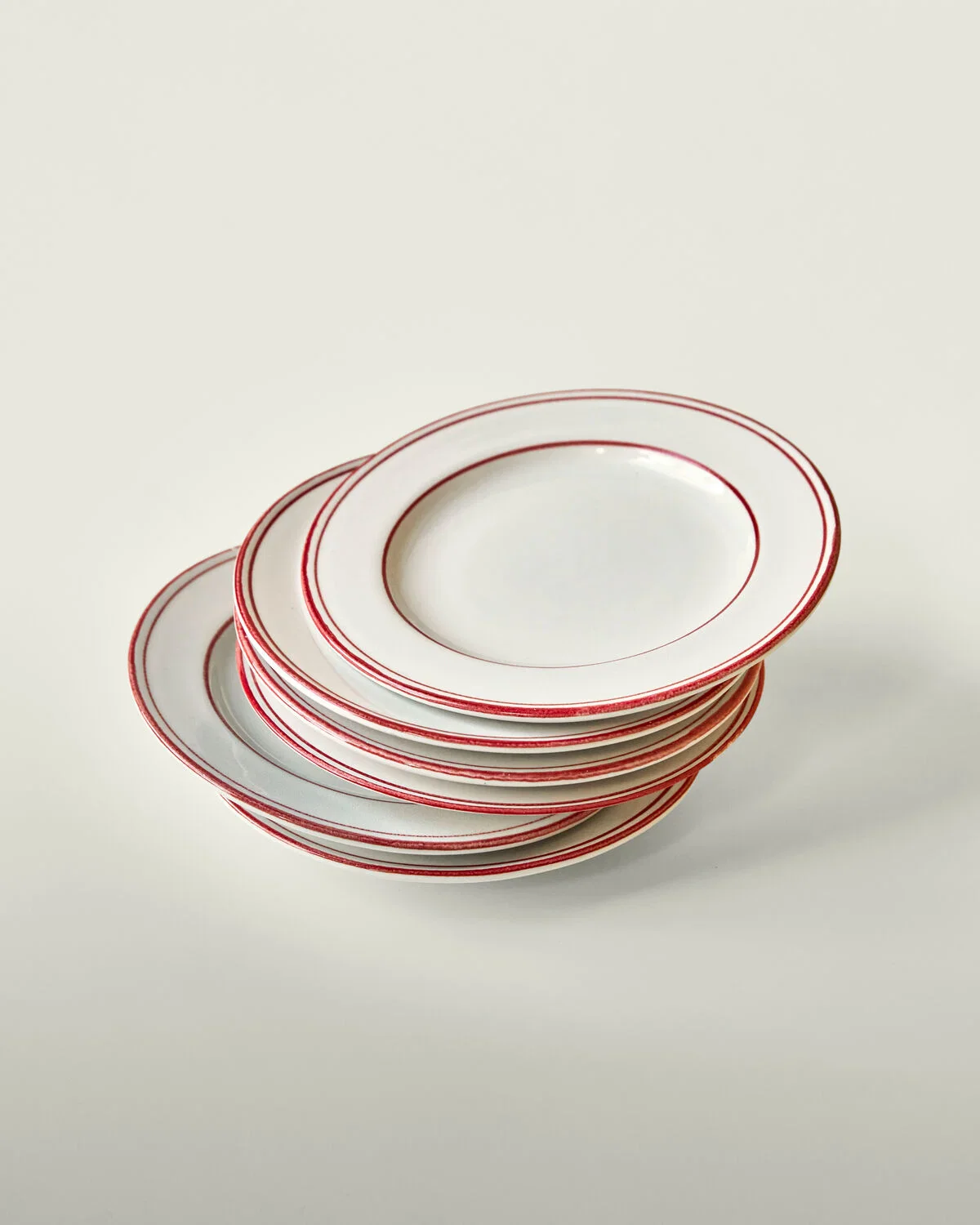 Lunch Plate - Bistro - Red/White - Set of 2 - Image 3
