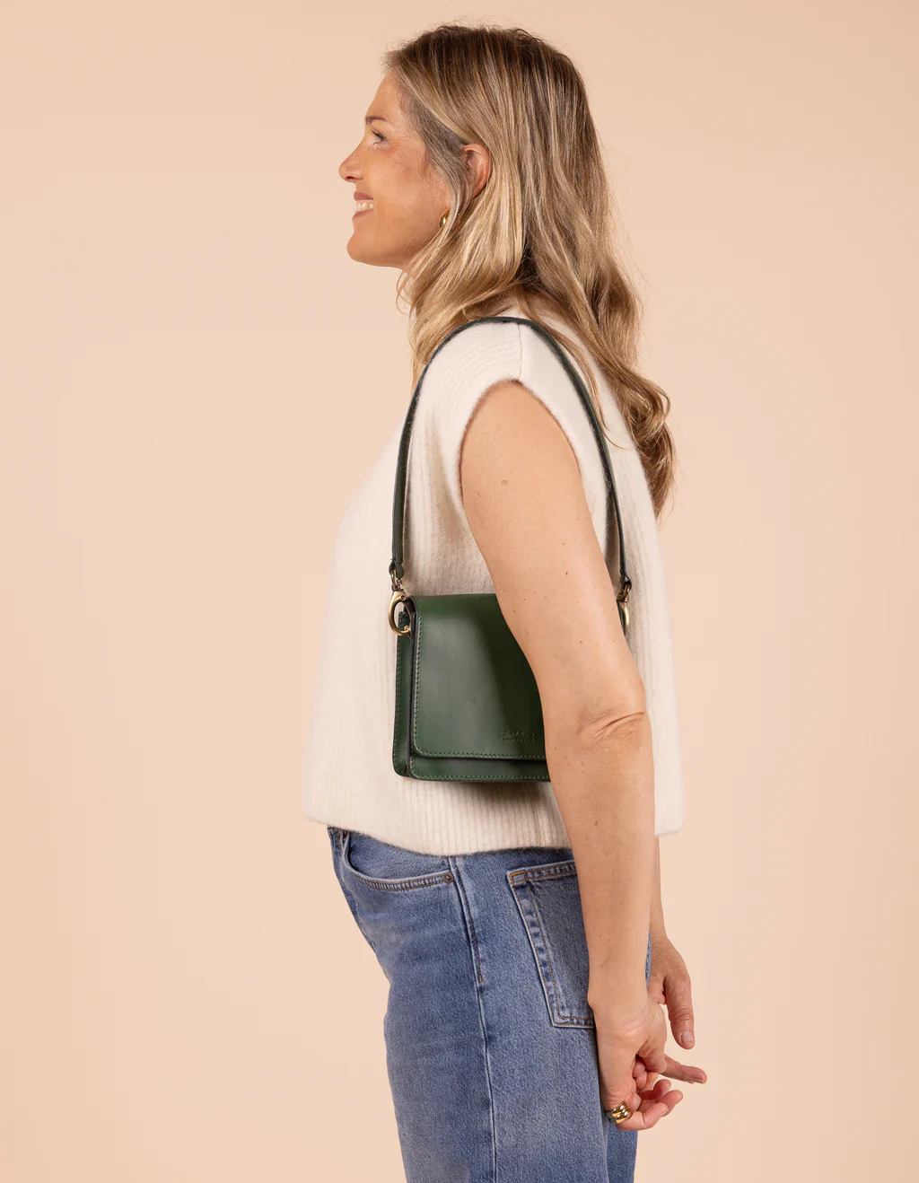 Bag - Audrey - Mini - Eco Classic Leather - Pine Green - Image 7