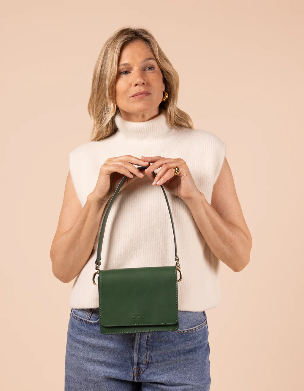 Bag - Audrey - Mini - Eco Classic Leather - Pine Green - Image 9