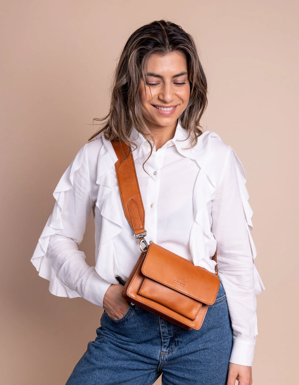 Bag - Harper - Mini - Eco Classic Leather - Cognac - Image 4