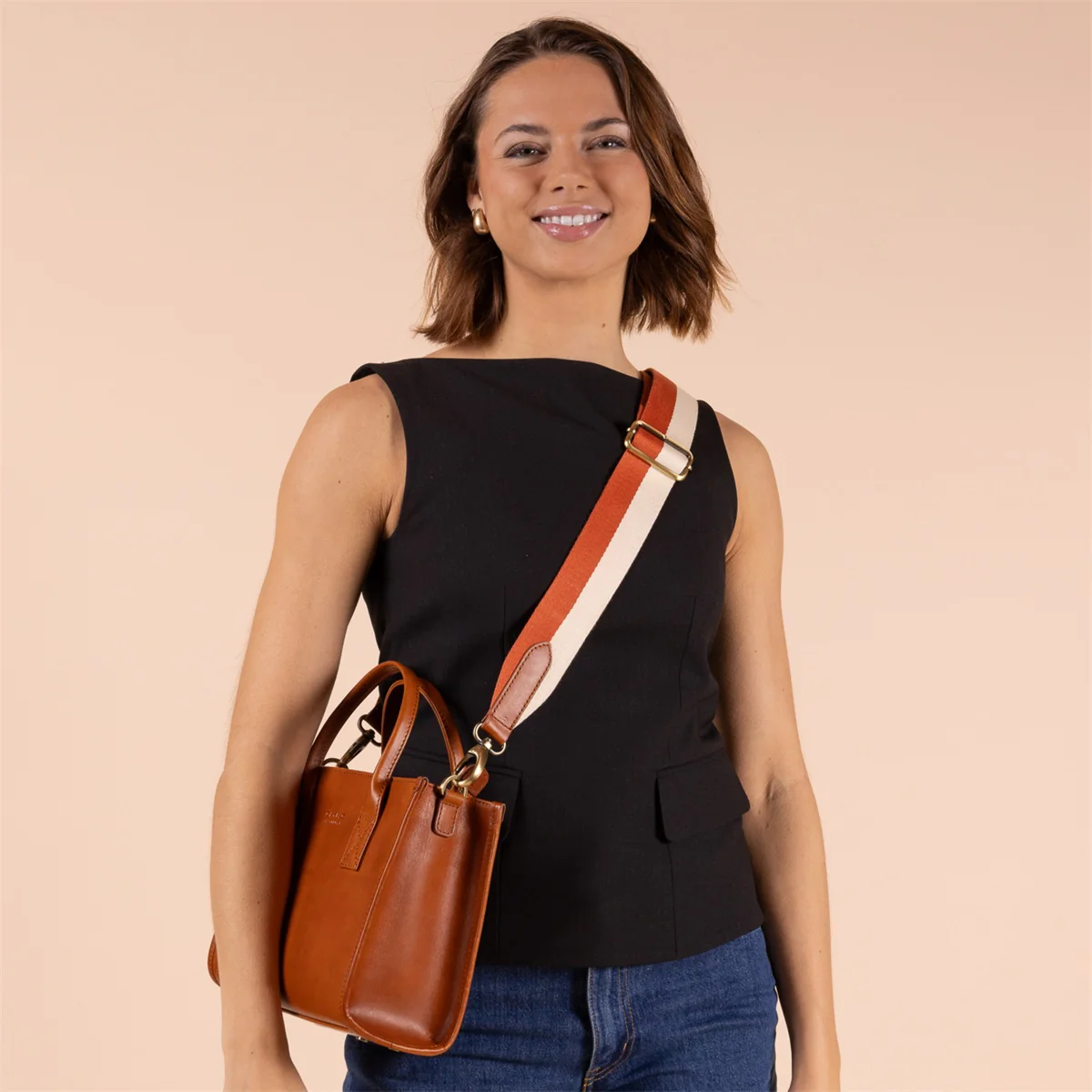 Bag - Jackie Midi - Eco Classic Leather - Cognac - Image 6