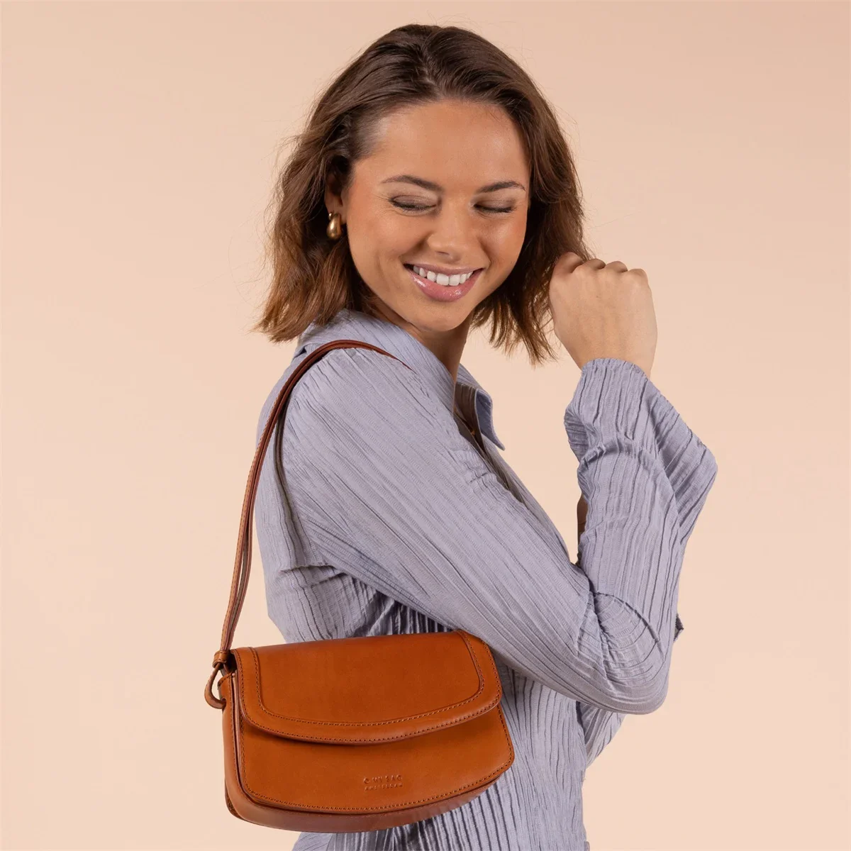 Bag - Kendalini - Eco Classic Leather - Cognac - Image 6