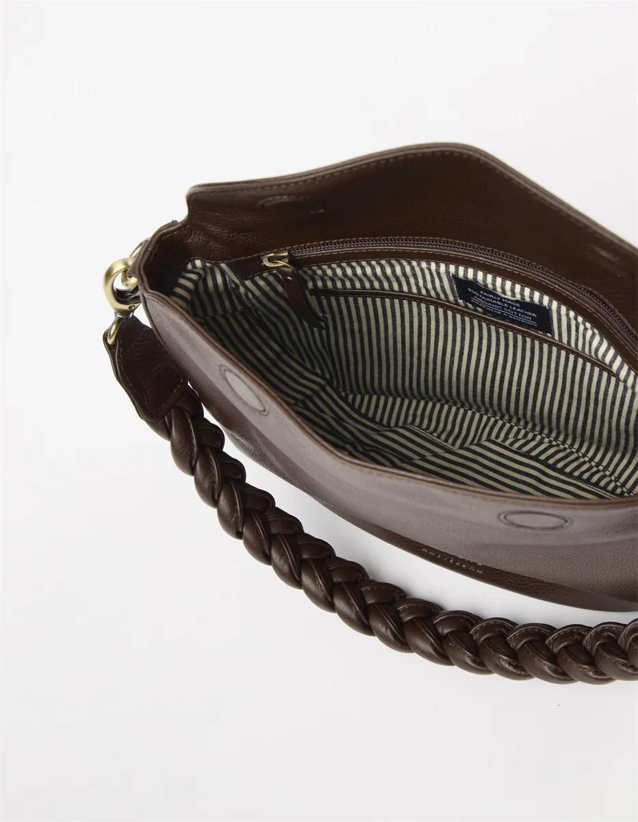 Bag - Lana - Eco Soft Grain Leather - Chocolate - Image 6