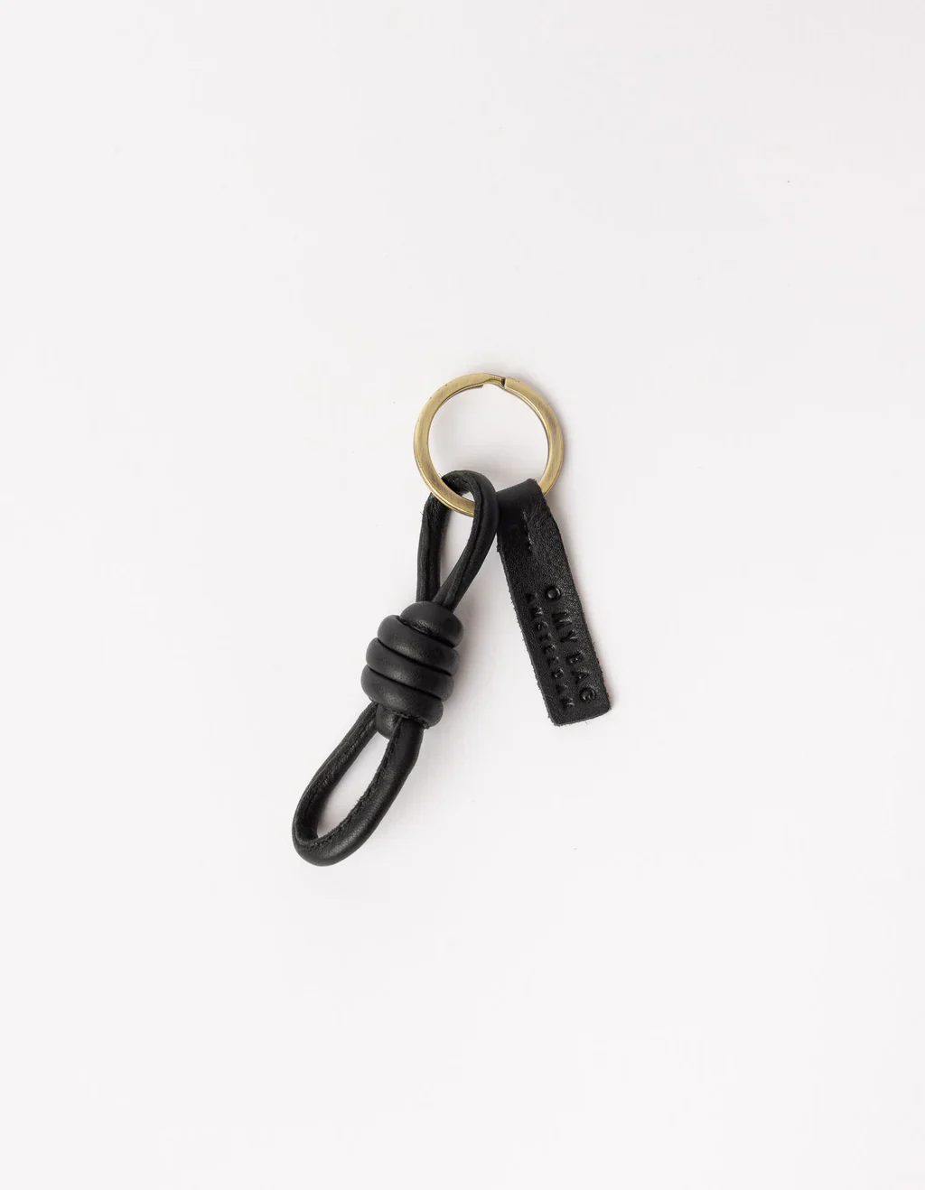 Keychain - Knotted - Soft Grain Leather - Black