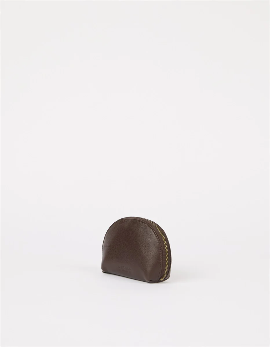 Makeup Case - Soft Grain Leather - Chocolate - Image 3
