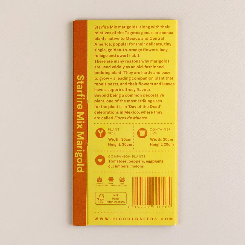 Seed Packets - Marigold - Starfire Mix - Image 2