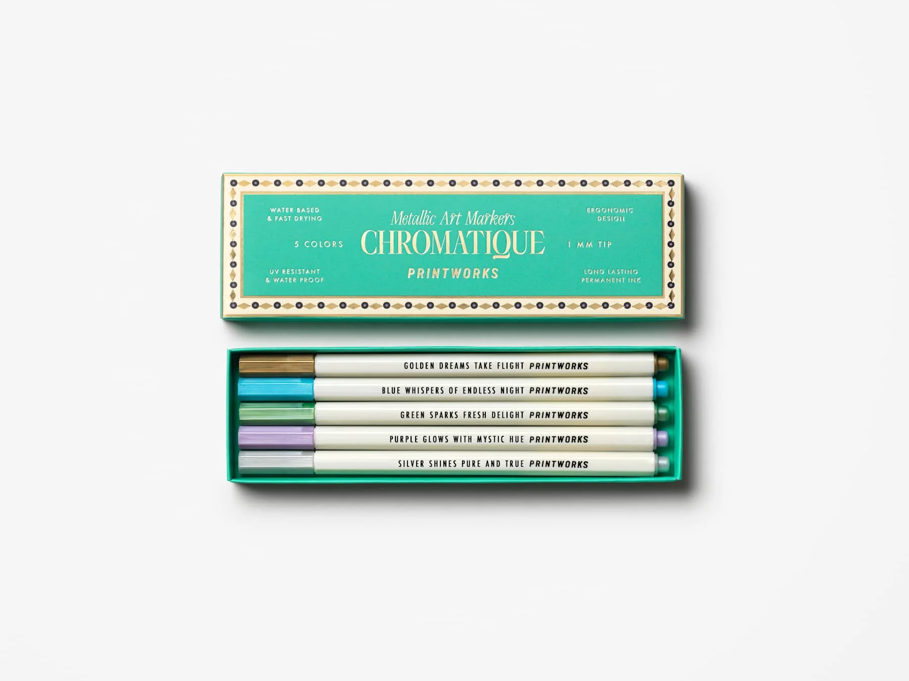 Metallic Art Markers - Set Of 5