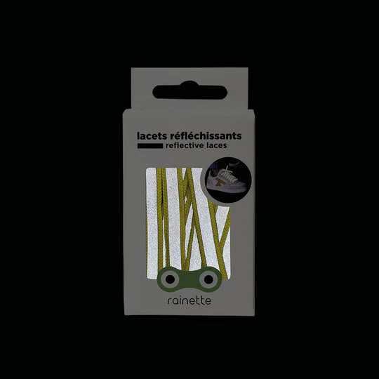 Reflective Laces - Yellow/Grey Stripe - Image 2