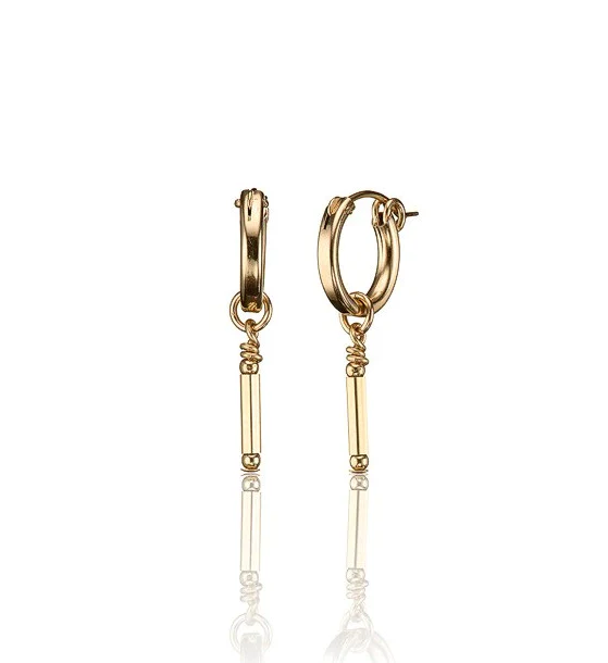 Earrings - Linear Huggies - 14Kt Gold Fill