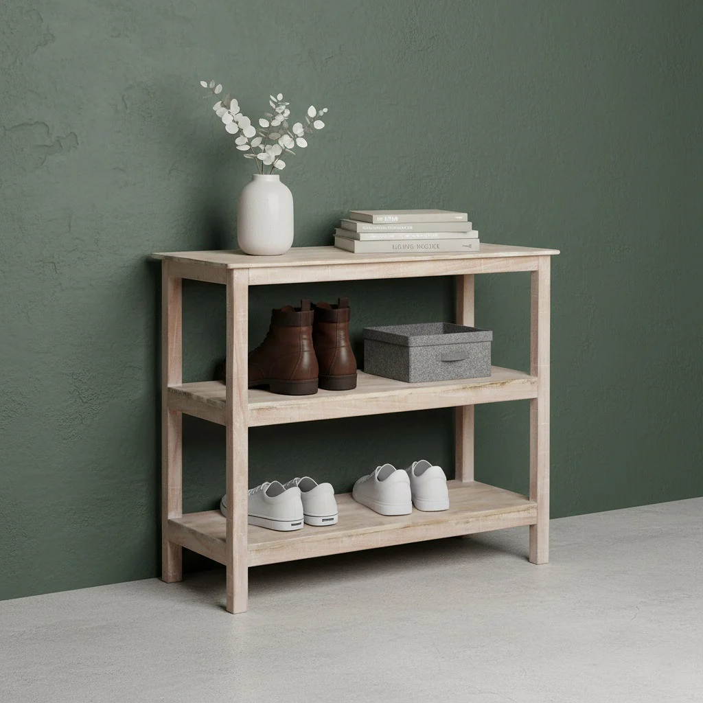 Shoe Rack - Limewash