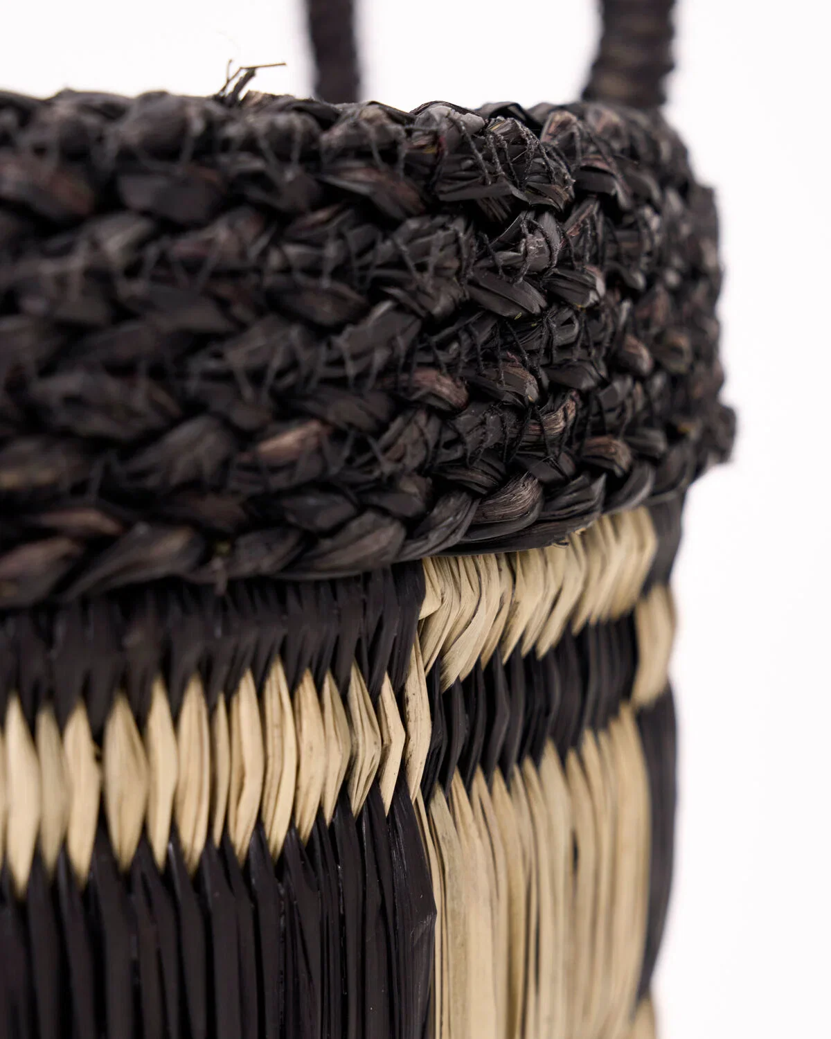 Basket W/Handles - Opti - Black/Nature - Image 2