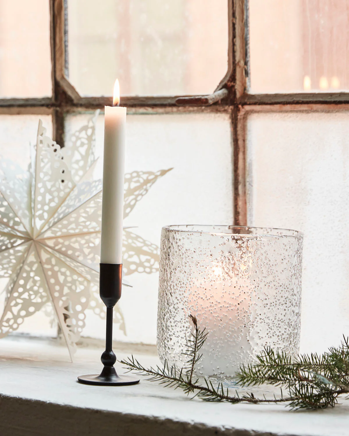 Candle Holder - Folk - Black Antique/Tall - Image 3