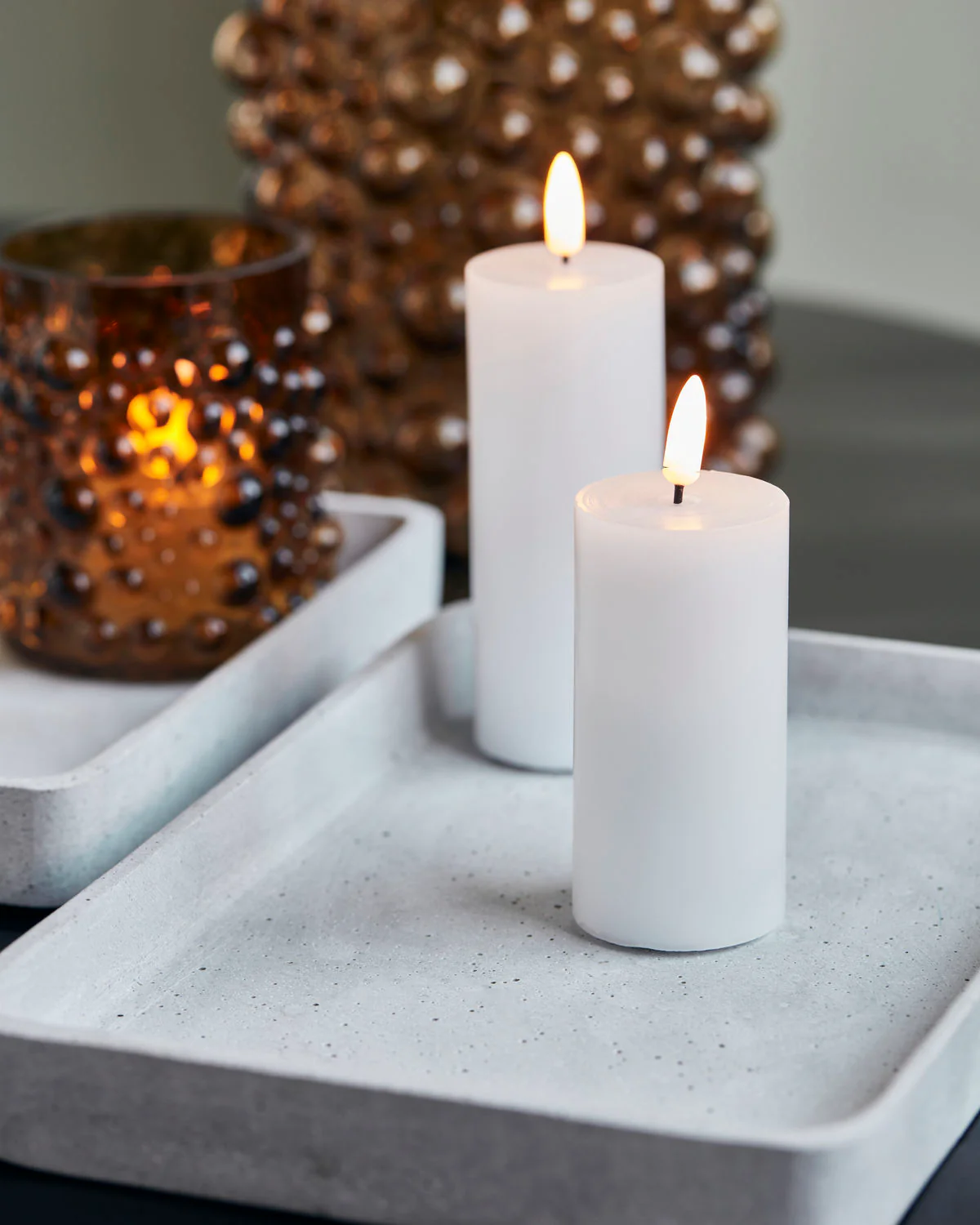 Candle - Pillar - LED - White - Image 4