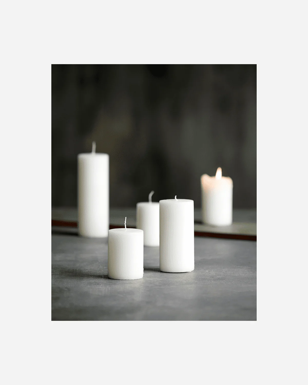 Candle - Pillar - White - Image 3