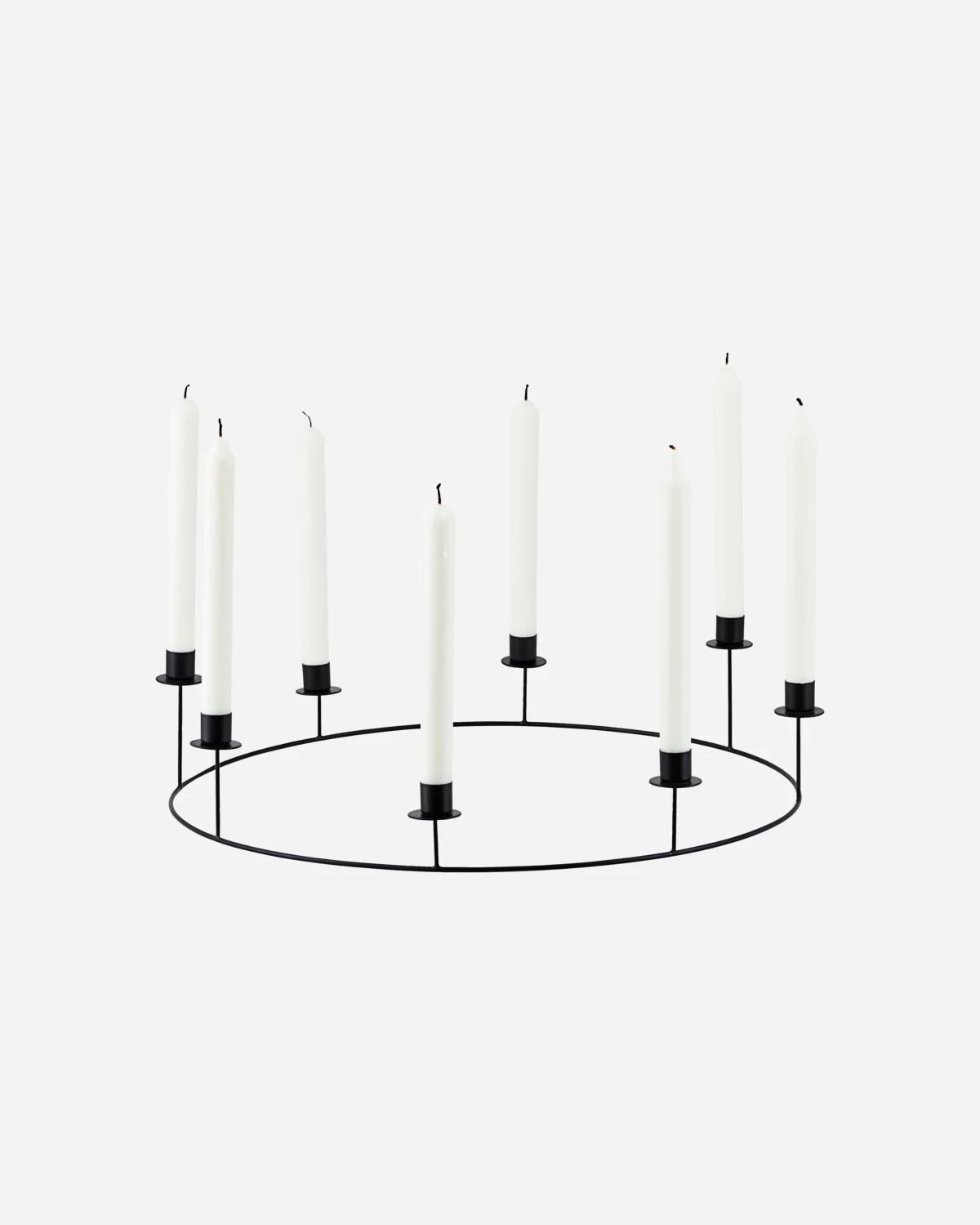 Candle Stand - Circle - Black