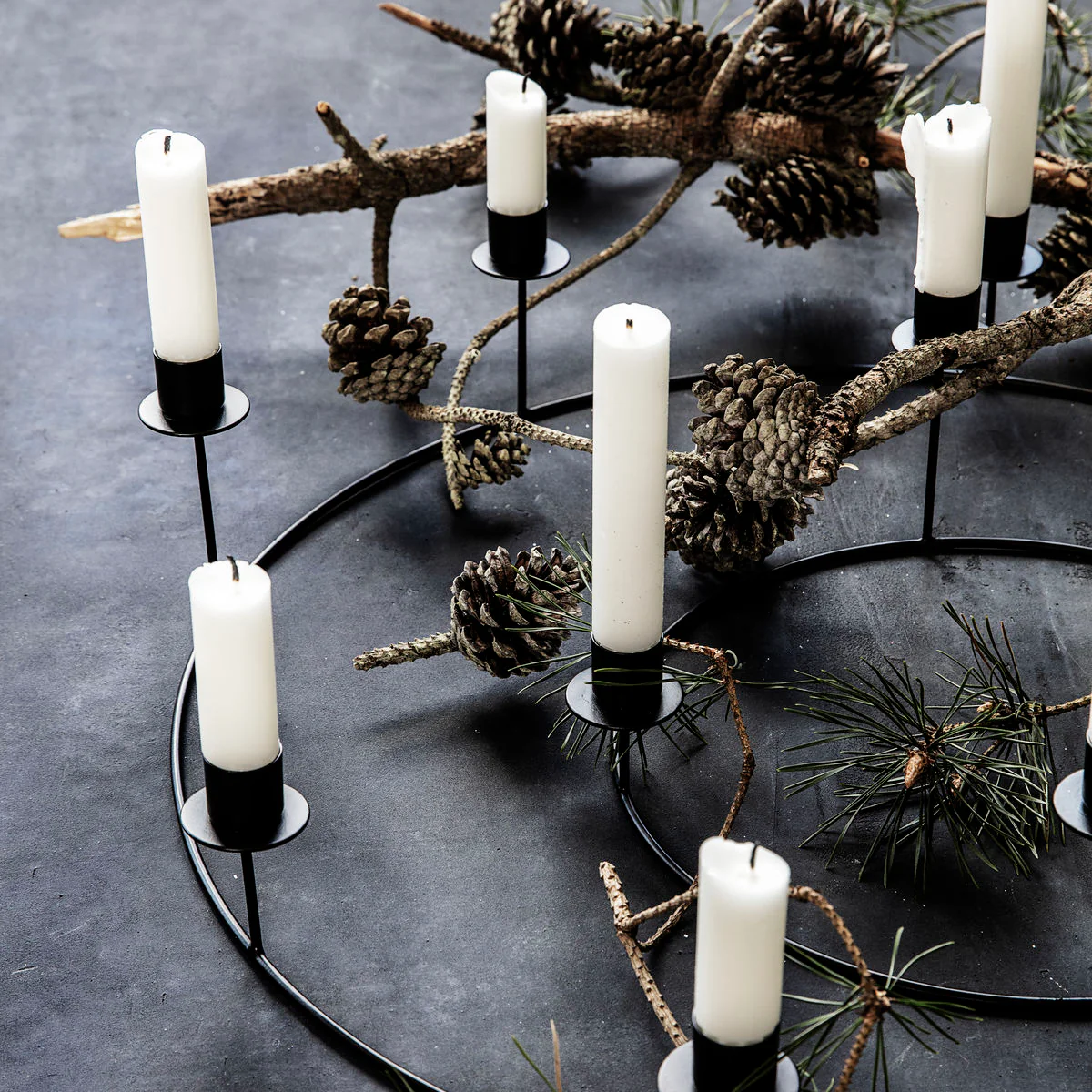 Candle Stand - Circle - Black - Image 2