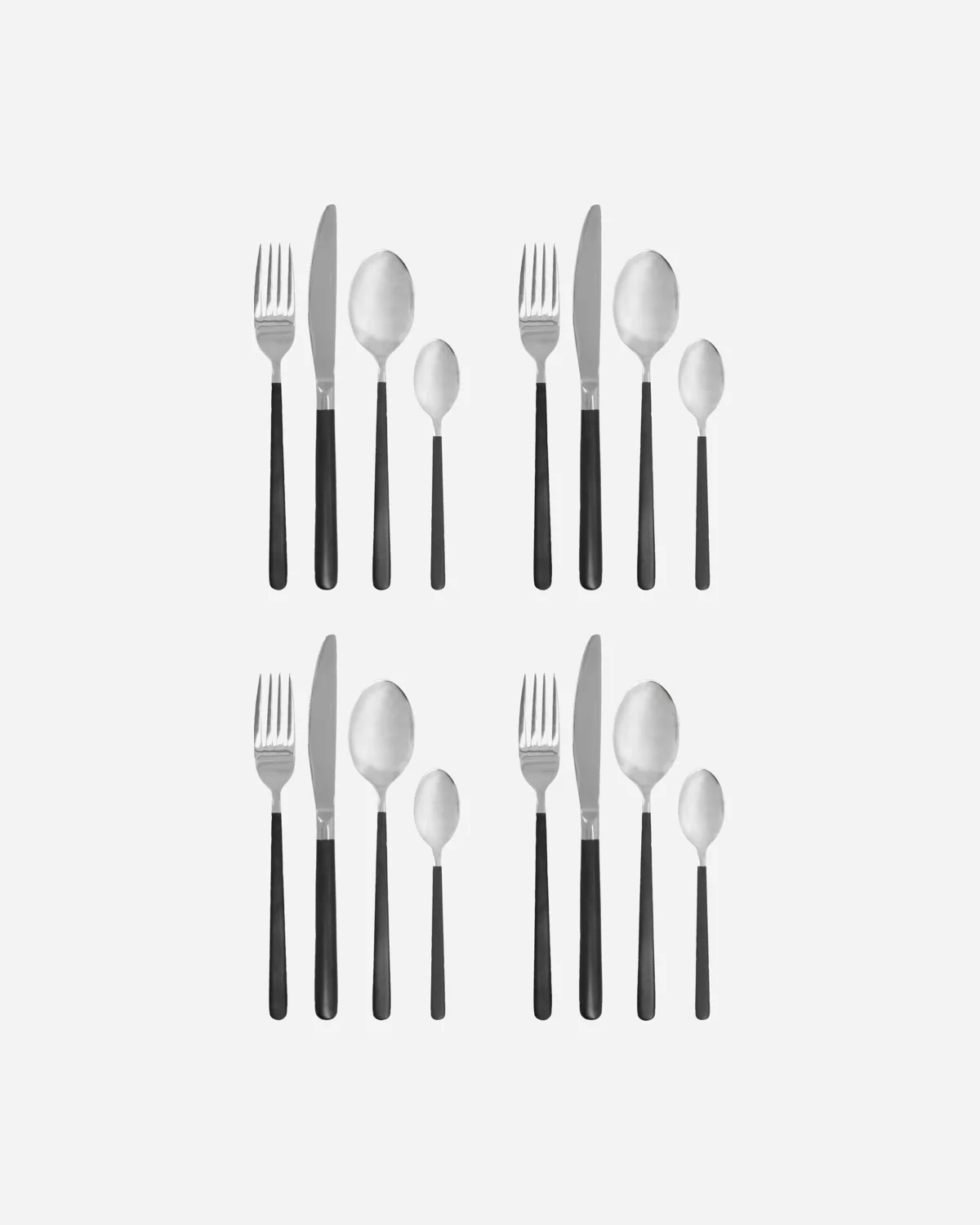 Cutlery Set - Ox - Black/Silver