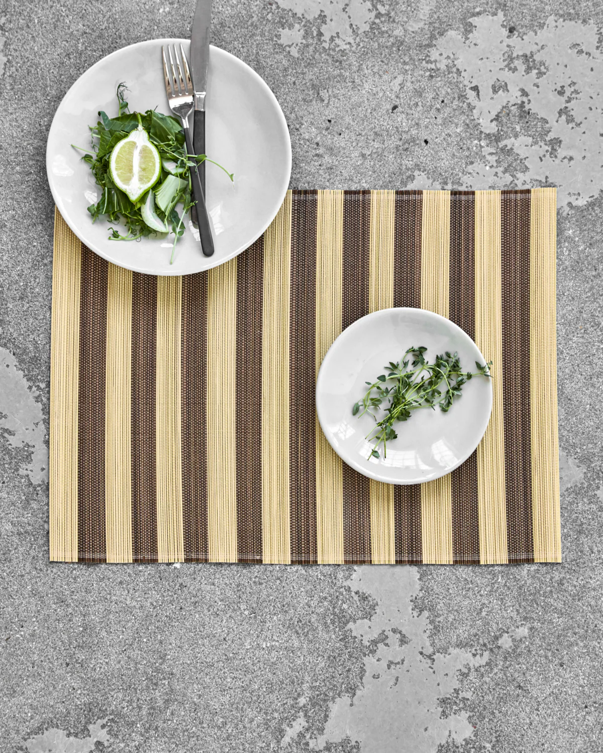 Placemat - Rayas - Brown/Natural - Set Of 4 - Image 3