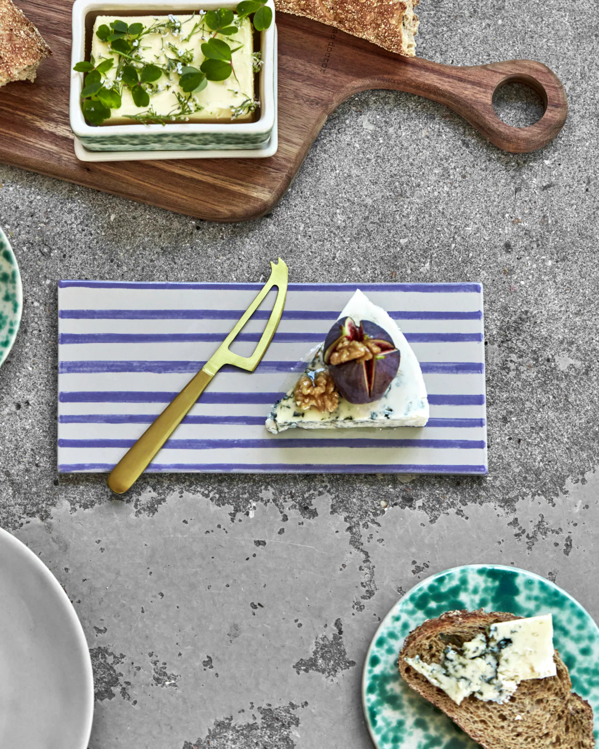 Serving Board - Diva - Blue/Rectangle - Set Of 2 - Image 3