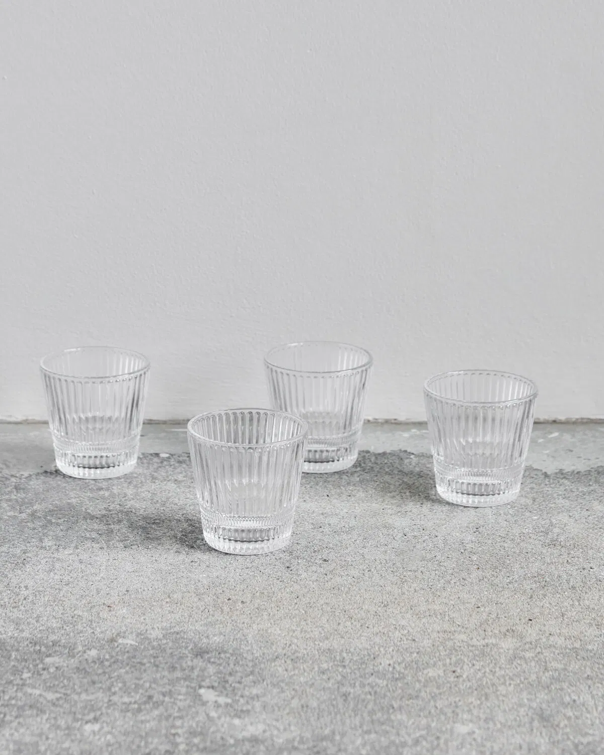 Water Glass- Slots - Clear - Set Of 4 - Image 2