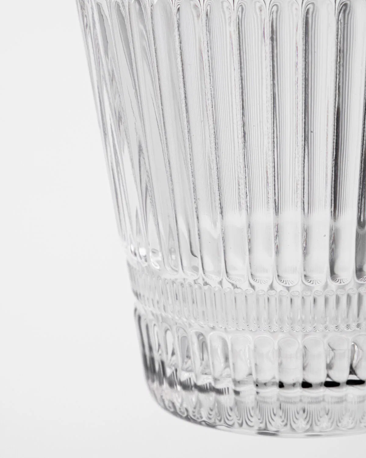 Water Glass- Slots - Clear - Set Of 4 - Image 3