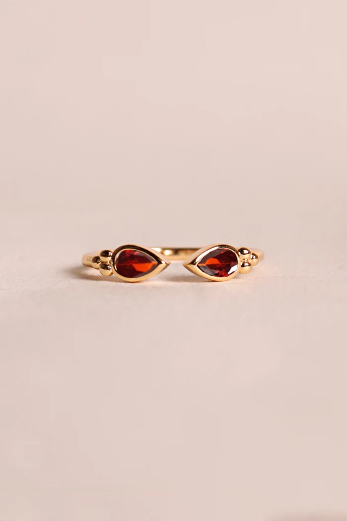 Ring - Alma - Dark Red